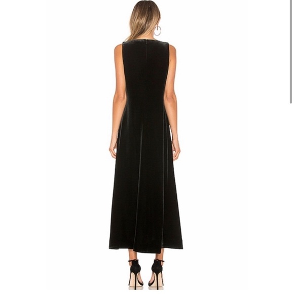Theory Luxe Velvet Maxi Dress in Black. - Picture 3 of 6